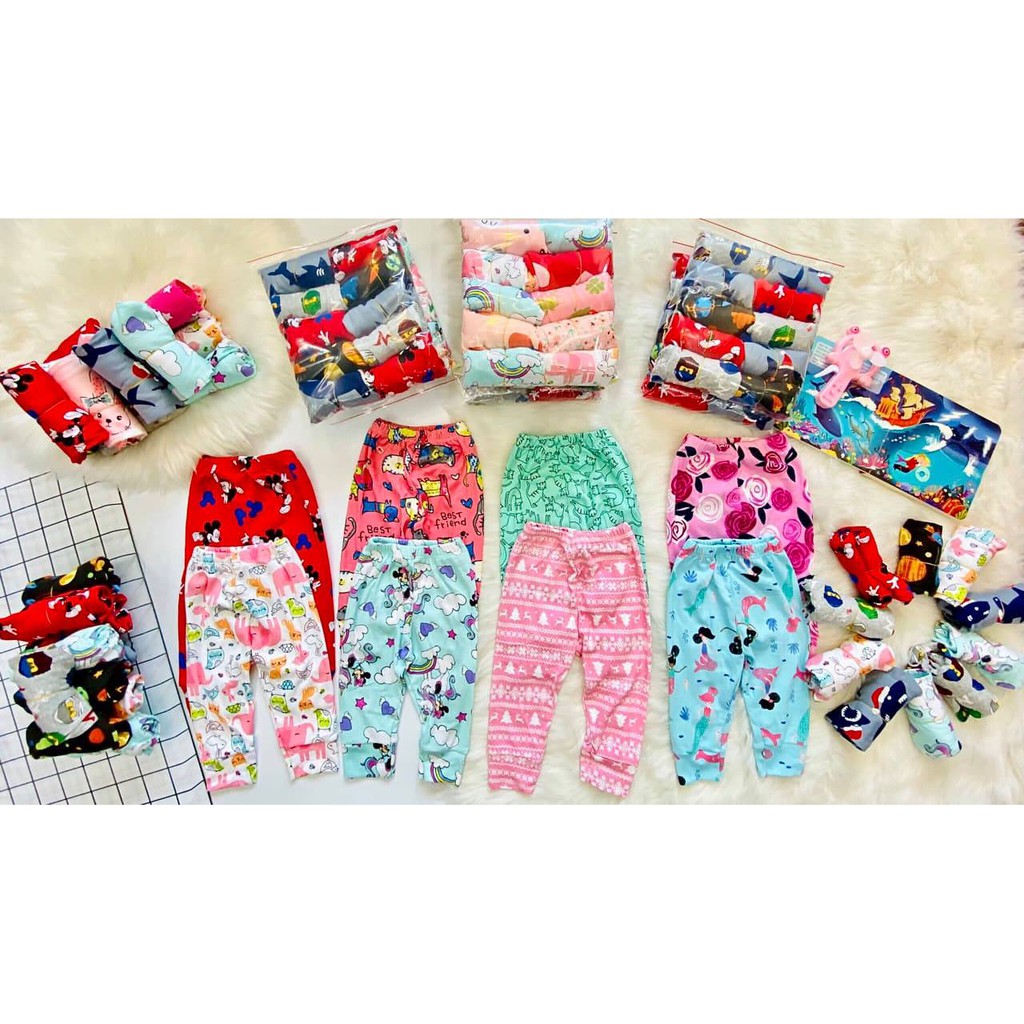 SET 5 QUẦN DÀI THUN BÉ GÁI
