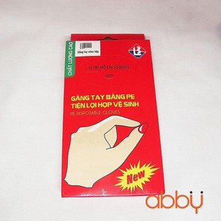 Găng tay nilong thực phẩm dùng 1 lần,-- hộp 100c