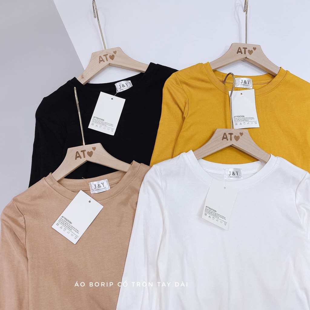 Áo phông zip dài tay 4 màu cho nữ x