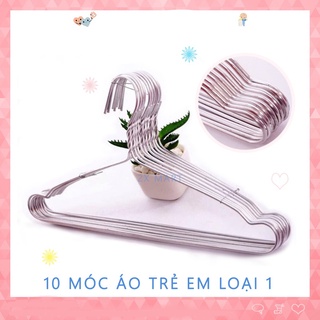 Bộ 10 móc nhôm nhỏ móc quần áo cho bé