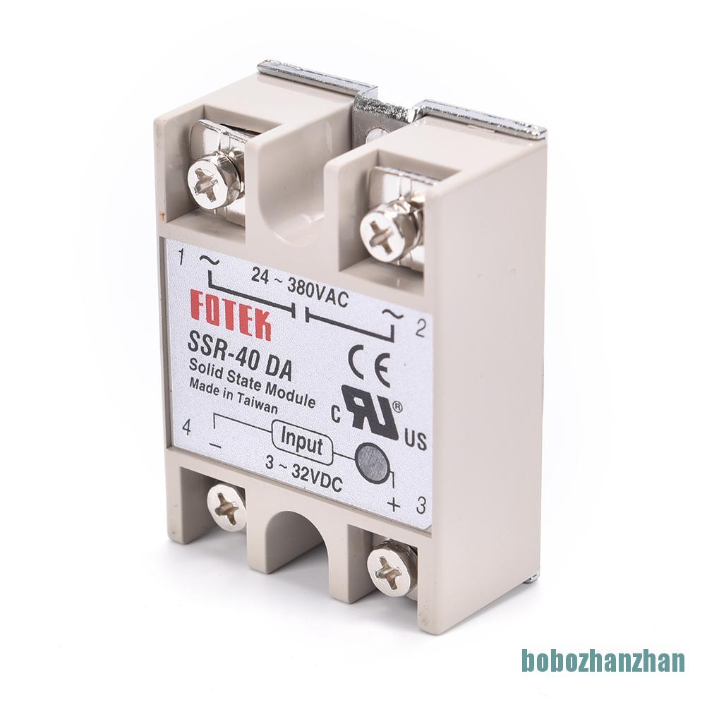 [bobozhanzhan]Industrial Solid State Relay SSR 40A with Protective Flag SSR-40DA 40A DC control AC