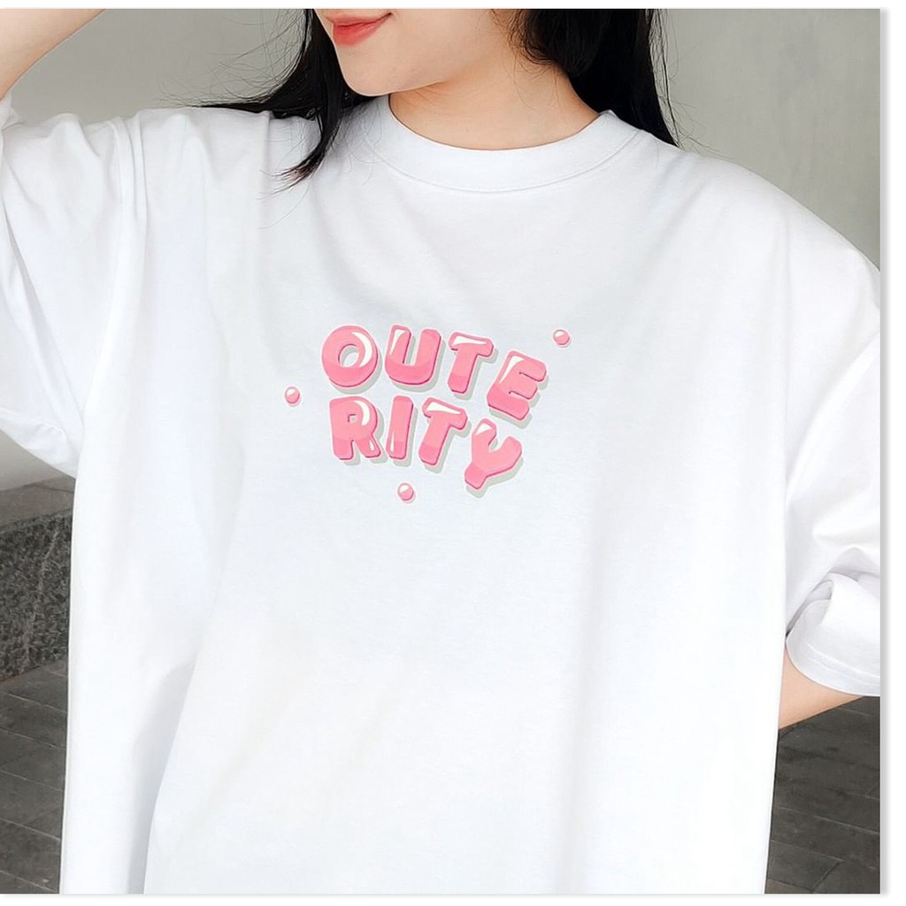 Áo Thun Nam Nữ OUTERITY Crush On U Kiểu form rộng có regular và tay lỡ Ulzzang Nelly vuhuyenstore AQA0619 048