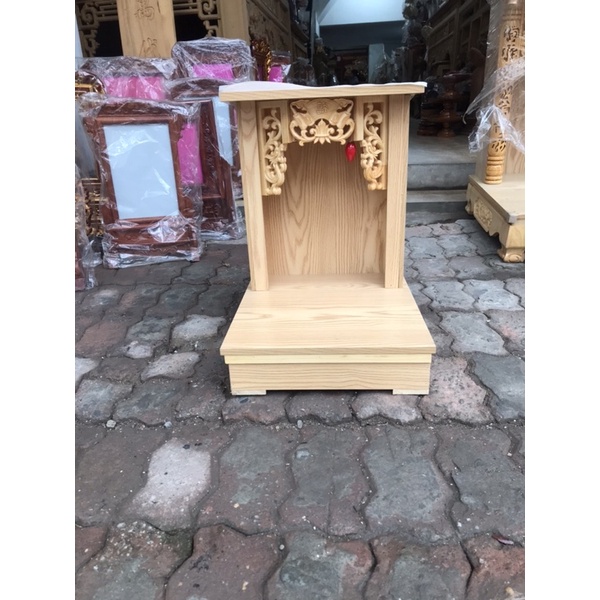 Bàn thờ ông địa rẻ đẹp mái bằng , có đèn