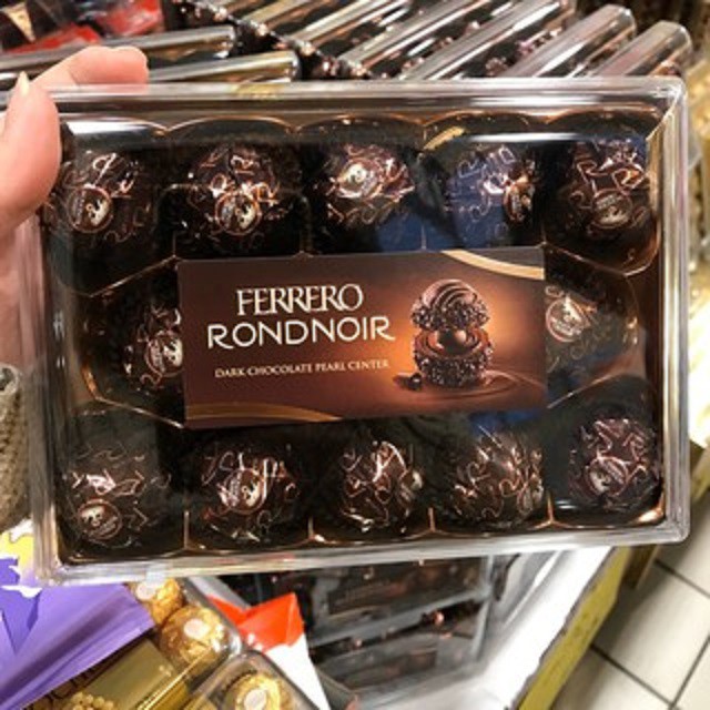 {HSD 08/21} Socola đen nhân hạt phỉ rang Ferrero Rondnoir