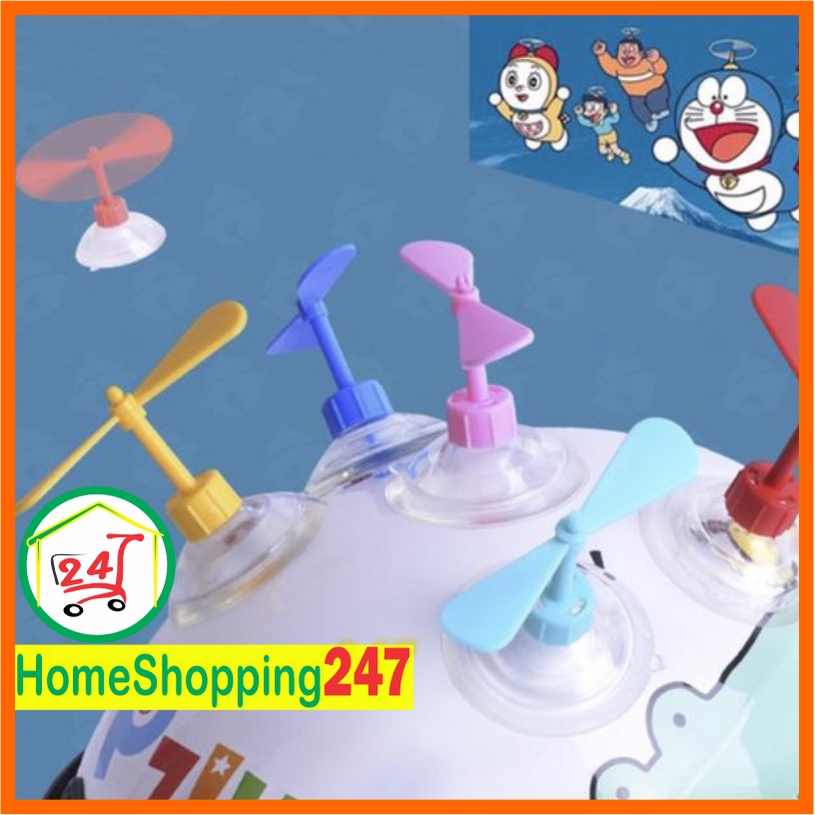 Chong chóng Doremon gắn mũ bảo hiểm dễ thương, chọn màu