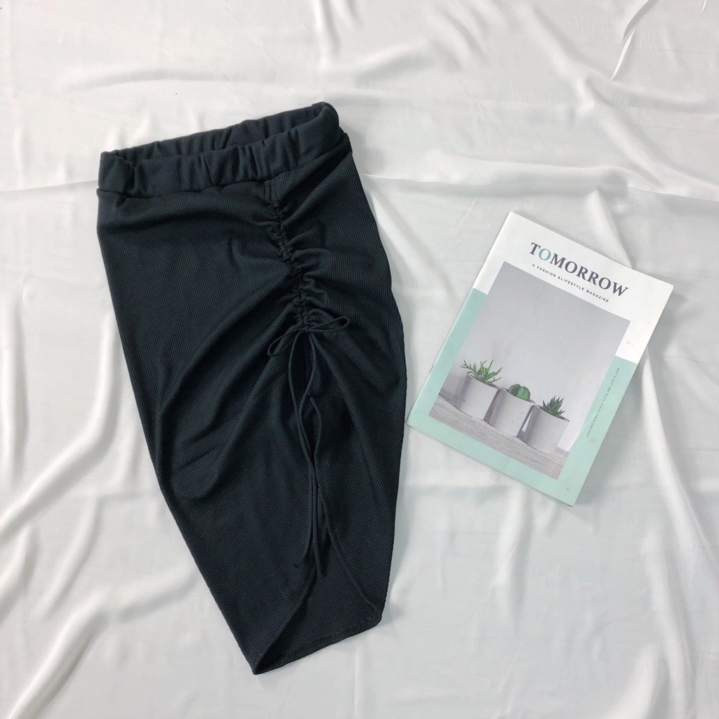 Chân váy chất thun mềm xinh rút dây 1 bên hot hit, chân váy nữ | BigBuy360 - bigbuy360.vn