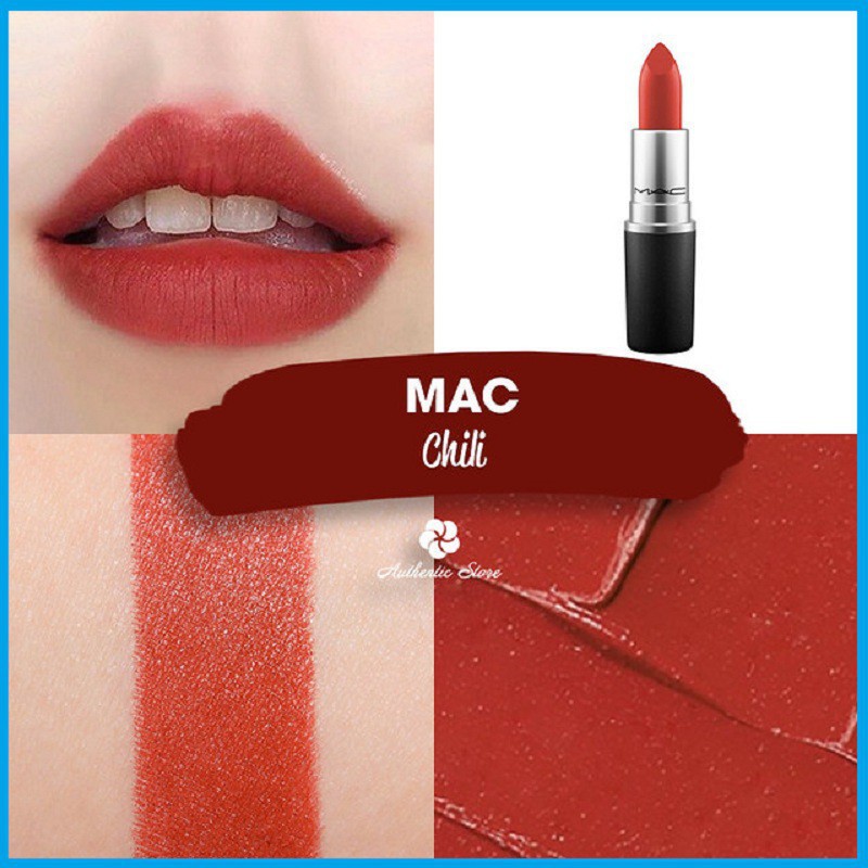 Son MAC Chili 602 Màu Đỏ Gạch, Đẹp Nhất Dòng Matte