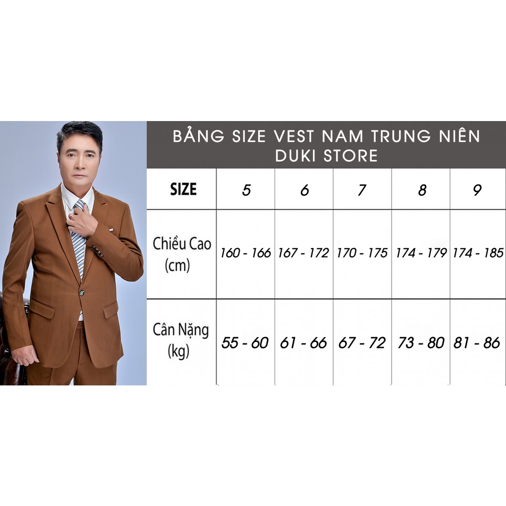 Bộ vest nam trung niên 2 lớp chỉ 499K / 1 bộ - DUKI STORE