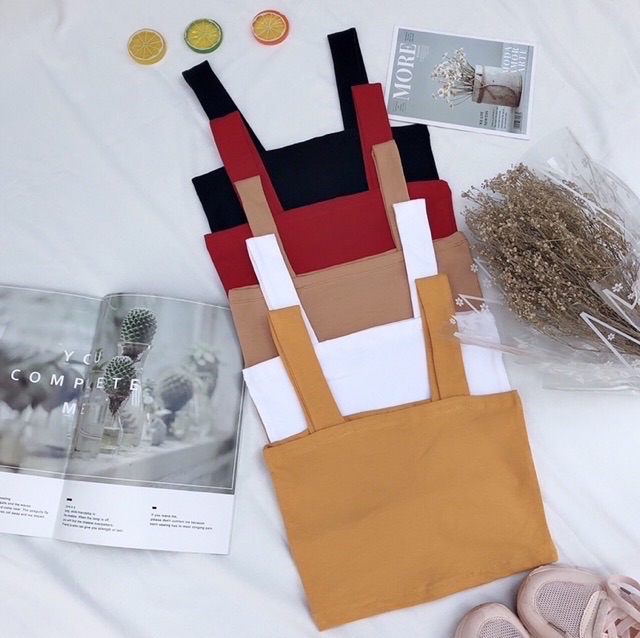 Áo 2 dây bản to croptop chất thun borip Z3U | BigBuy360 - bigbuy360.vn