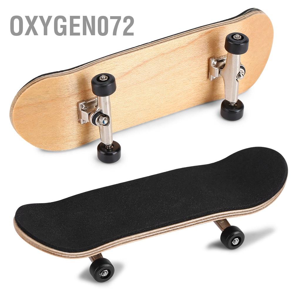 Oxygen072 1Pc Maple Wooden+Alloy Fingerboard Finger Skateboards With Box Reduce Pressure Kids Gifts