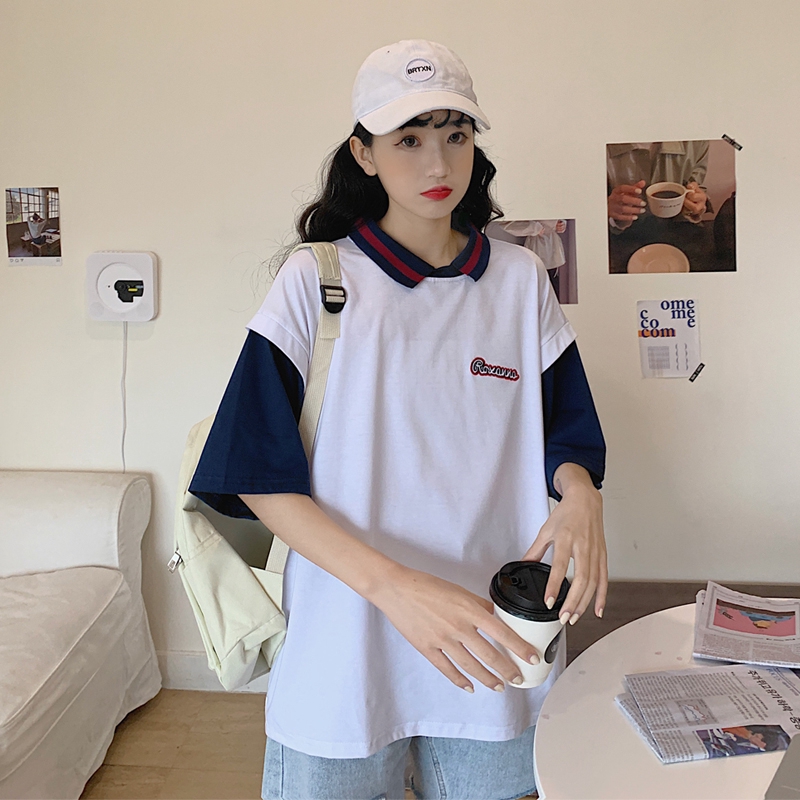 Áo Thun Polo Ngắn Tay Phối Màu Phong Cách Hàn Quốc | BigBuy360 - bigbuy360.vn