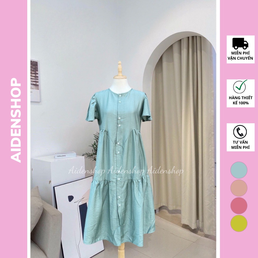 Váy bầu thiết kế đẹp mát suông Aidenshop đầm bầu công sở mùa hè