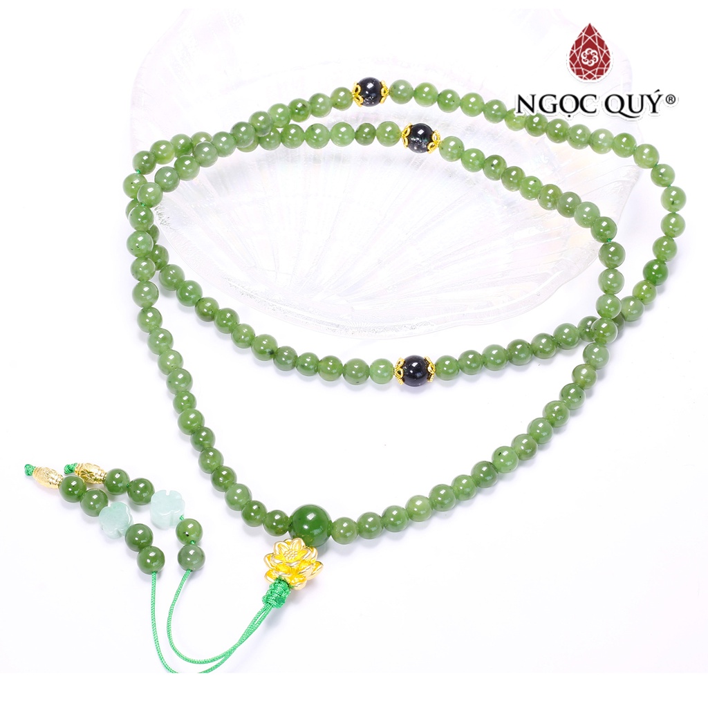 Vòng chuỗi 108 hạt ngọc bích nephrite - Ngọc Quý