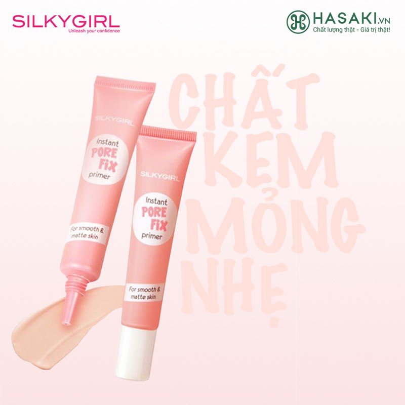 Kem Lót Che Lỗ Chân Lông SILKYGIRL Instant Pore Fix Primer Màu 01 Natural 15ml