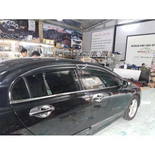 Bộ 4 miếng nẹp trang trí viền kính xe Honda Civic 2008-2011, chân kính Civic