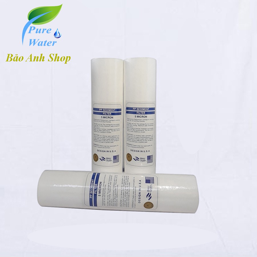 Combo 3 Lõi Lọc Nước Số 1 PP 10 inch  Bảo Hành 1 Đổi 1 Trong Tháng Đầu Tiên --- 3 Lõi pp 10 inch