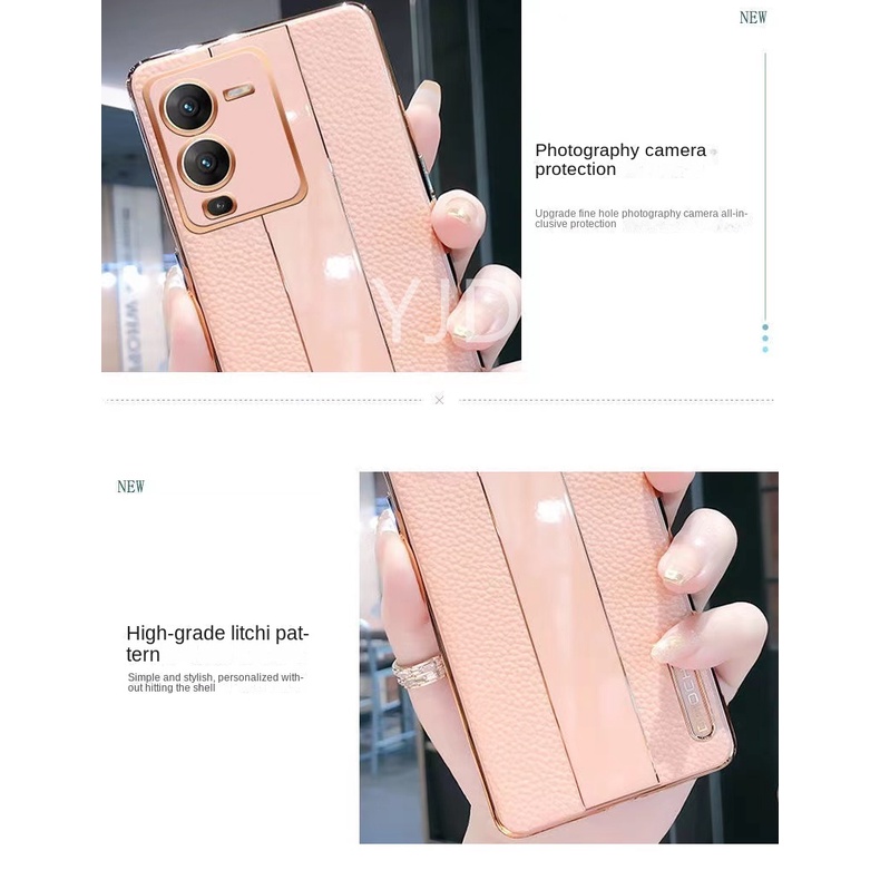 Ốp Điện Thoại Chống Sốc Mạ Điện Đơn Giản Cho Vivo V25 Pro