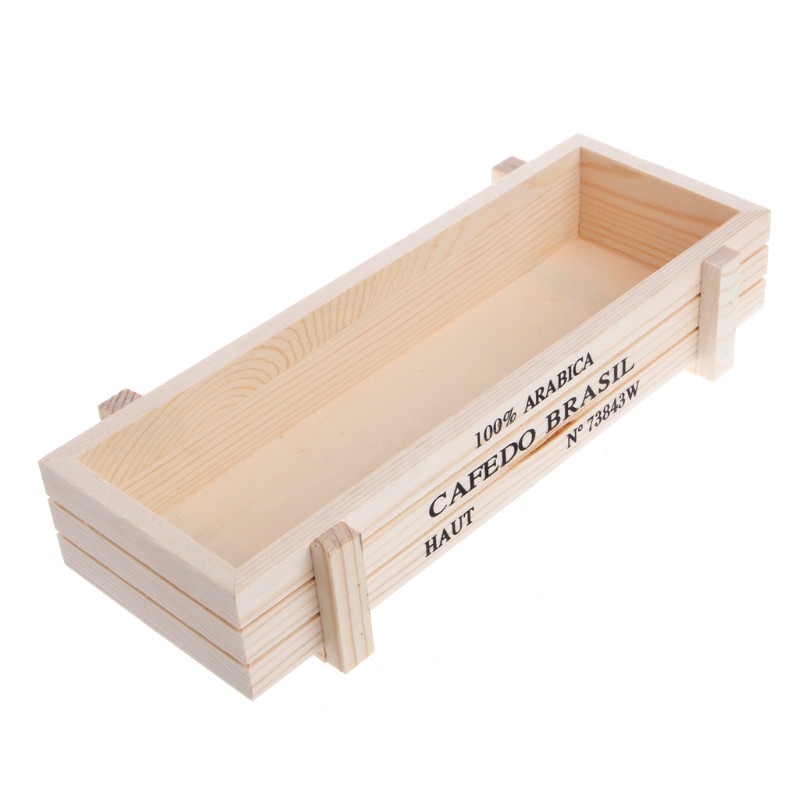 1 Chậu Gỗ Trồng Cây Hình Chữ Nhật Cổ Điển