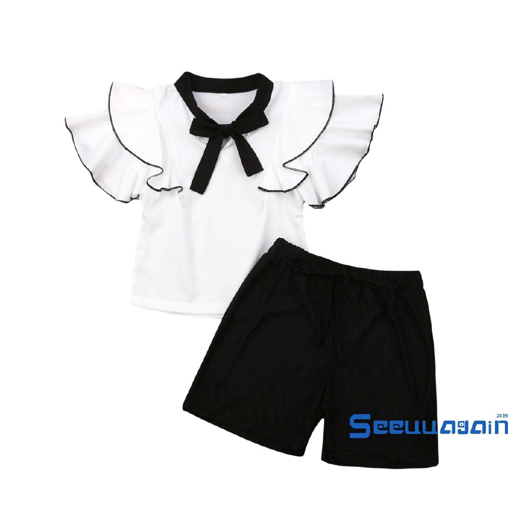 Set Áo Kiểu+Quần Short Cho Bé Gái