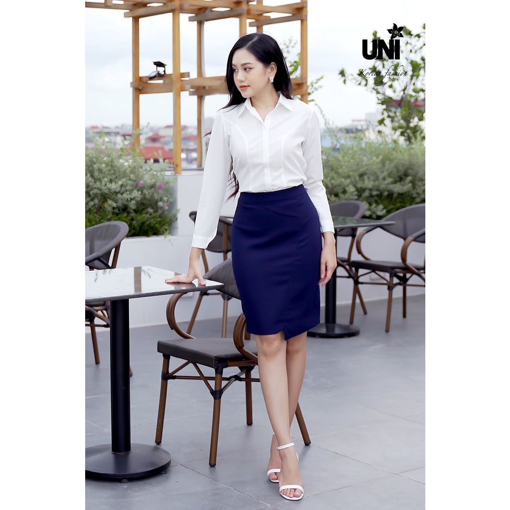 Chân Váy UNIVTH Dáng Ôm Dài Ngang Gối Công Sở 2COB356