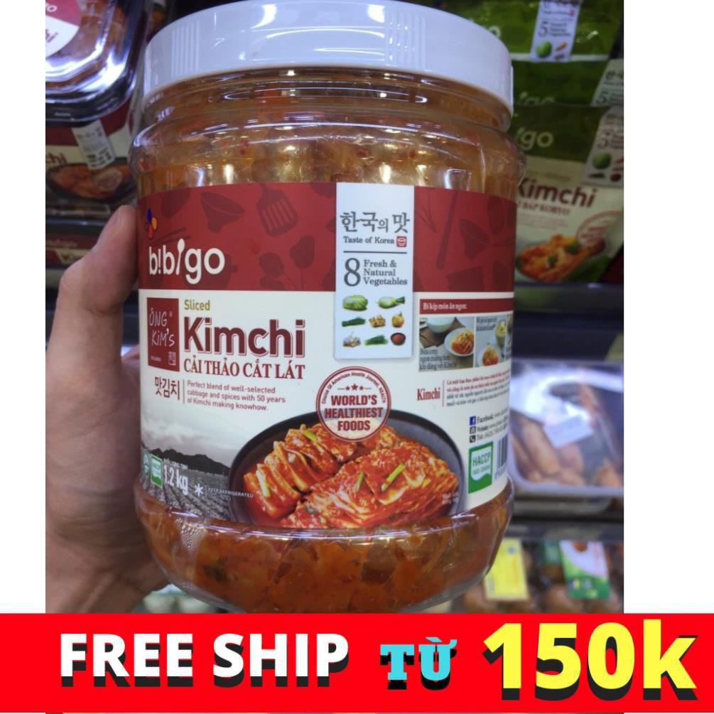 💥 ⚡ SẢN PHẨM CHÍNH HÃNG ( KIM CHI CẢI THẢO CẮT LÁT BIBIGO 1,2KG ( SHOP XIN PHÉP CHỈ SHIP NỘI THÀNH HÀ NỘI )