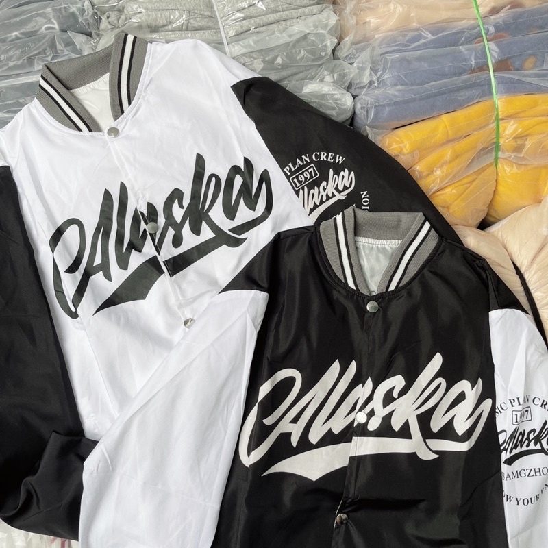 [Ảnh Thật] Áo Bomber Dù in Alaska 2 Lớp chất đẹpÁo Khoác Dù 2 Lớp Unisex Mặc Nam Nữ