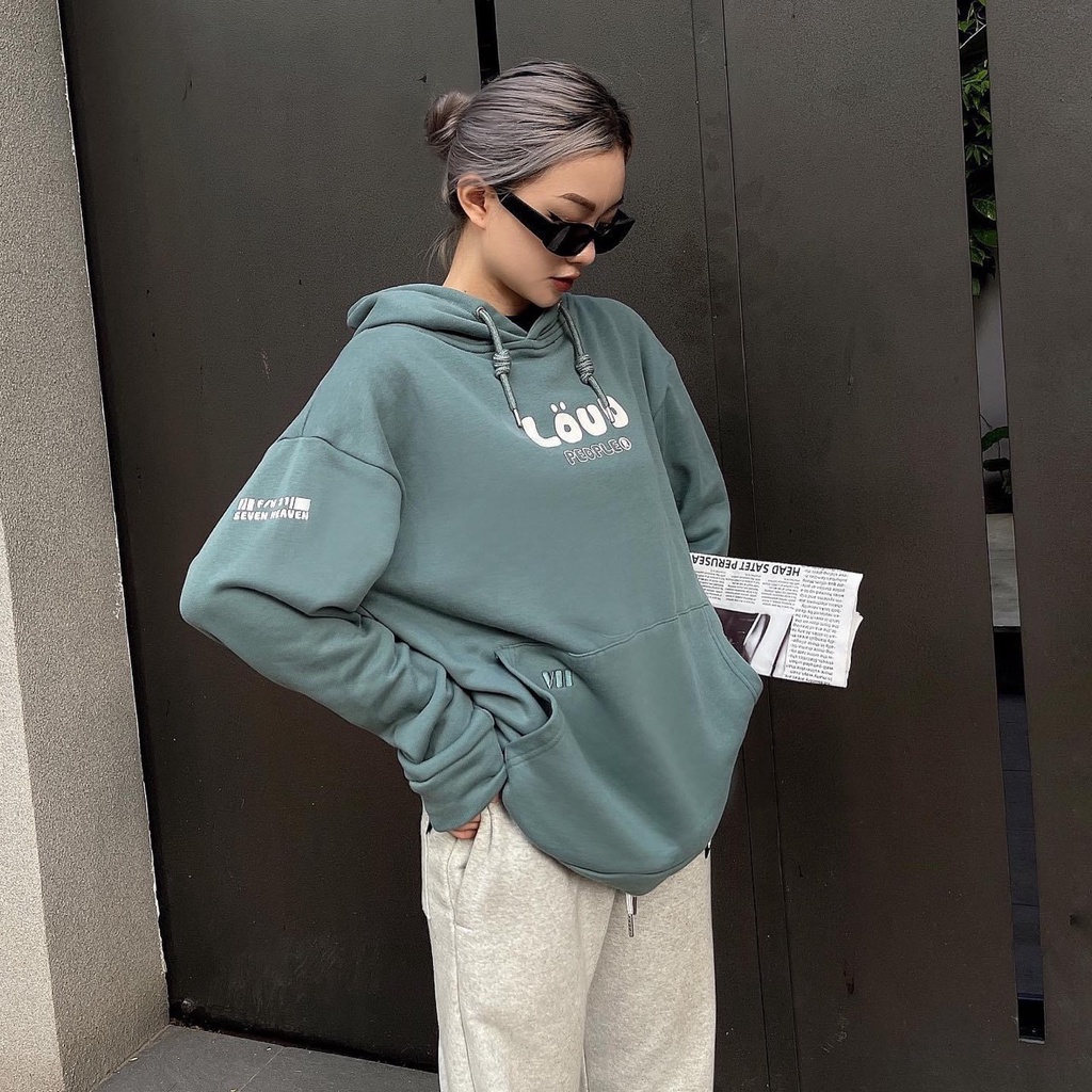 Áo hoodie LOUD Seven Heaven / Xanh mint đậm