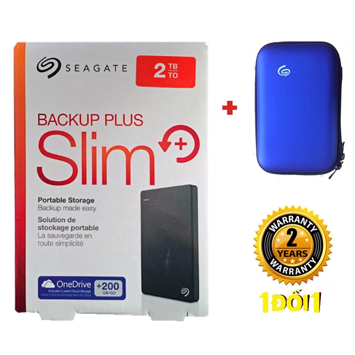 Ổ cứng di động Segate Backup Plus Slim 2TB ver2020 - Hãng phân phối