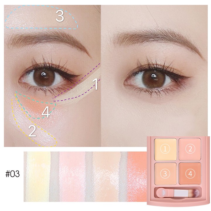 Kem che khuyết điểm Chioture Smooth &amp; Corrective Concealer độ che phủ cao chống thấm nước giữ màu lâu trôi 2.4g