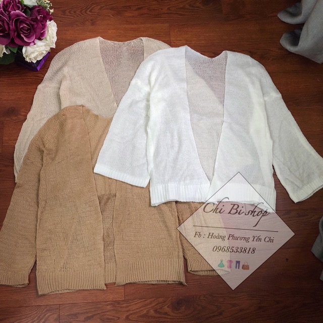 Áo khoác cardigan len mỏng siêu hot