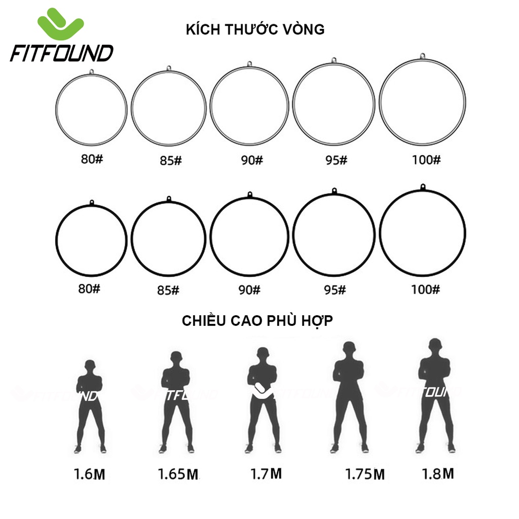 Vòng Tập Yoga Bay Aerial Lyra Hoop 80-85-90cm