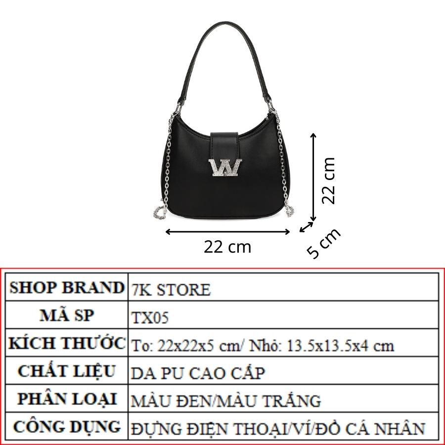 Túi xách nữ đẹp đeo chéo vai trẻ trung nhiều ngăn, túi quai xách nữ 7K STORE TX06