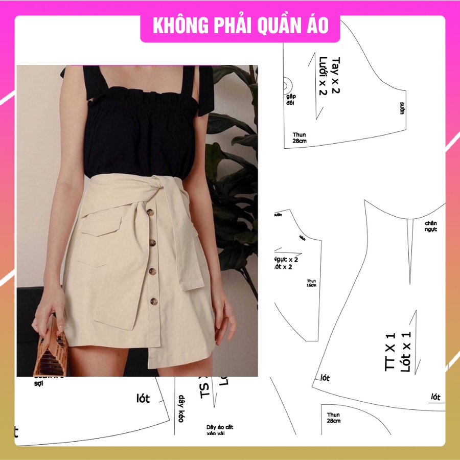 CV009_Rập giấy chân váy  nữ (Có hướng dẫn)