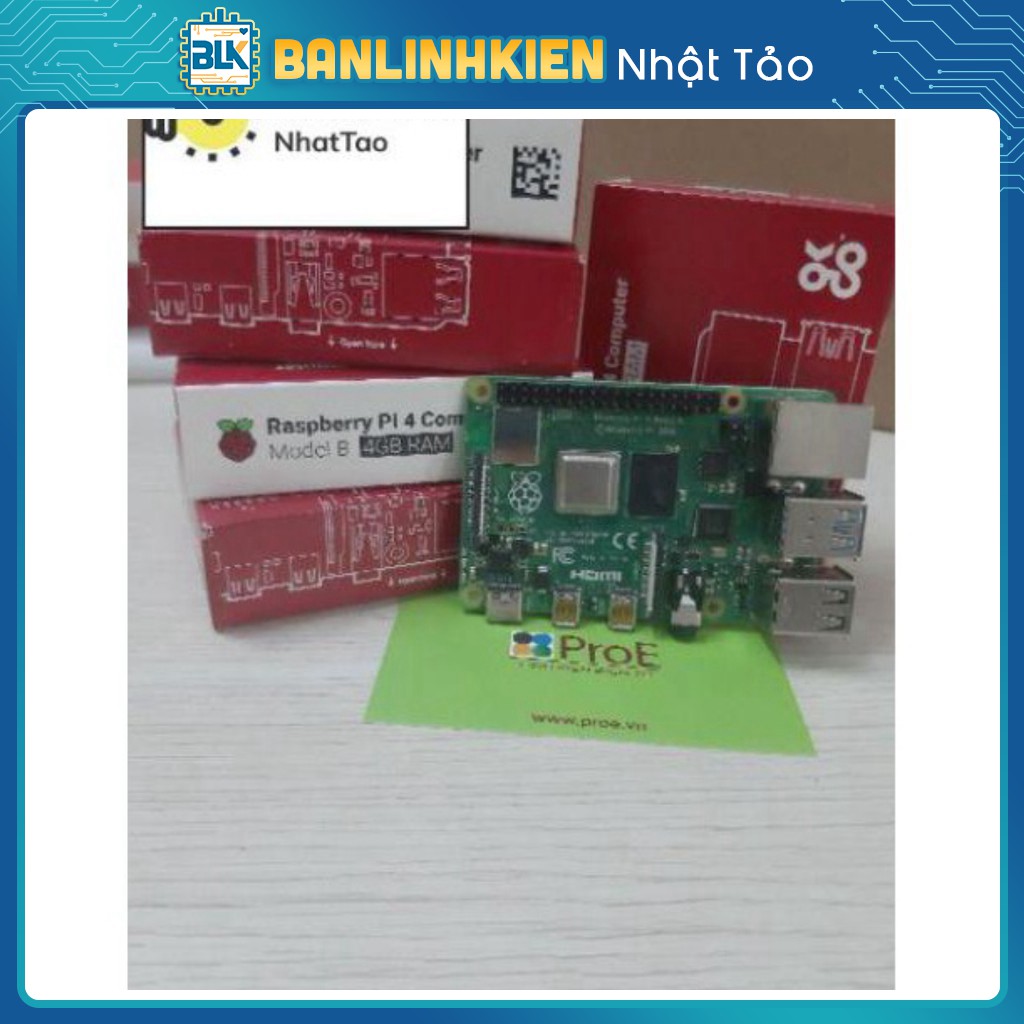 [Sale] Bộ Raspberry Pi 4 (Model B) bản 2GB/4GB RAM (Combo cơ bản), bảo hành 01 năm.