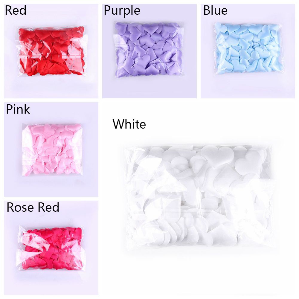 Set 100 trái tim dùng để trang trí tiệc cưới nhiều màu dễ thương