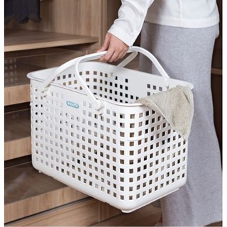 Giỏ nhựa đựng đồ đi sinh cho mẹ làn đựng đồ sơ sinh cho bé có quai xách và nắp đậy Nachi Inochi - giadunggiare.vn