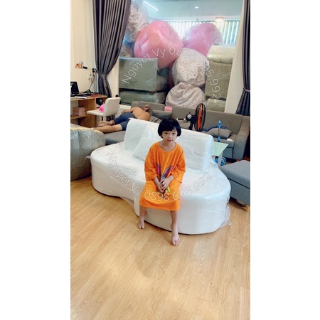 Sofa cong khúc xương Bắc âu 1m4