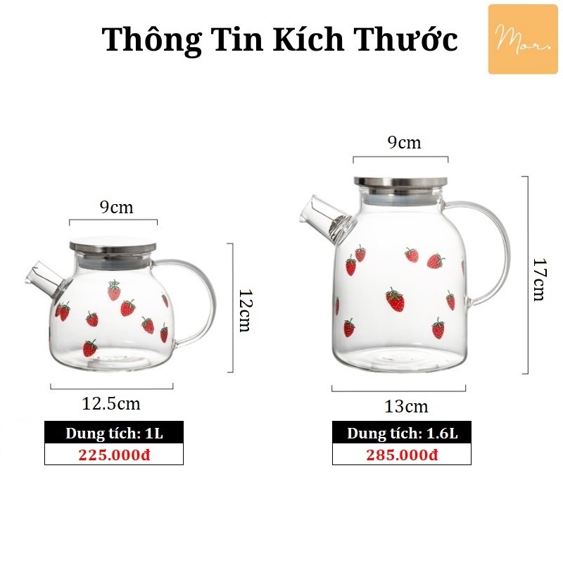 Bình nước thủy tinh chịu nhiệt - BN04