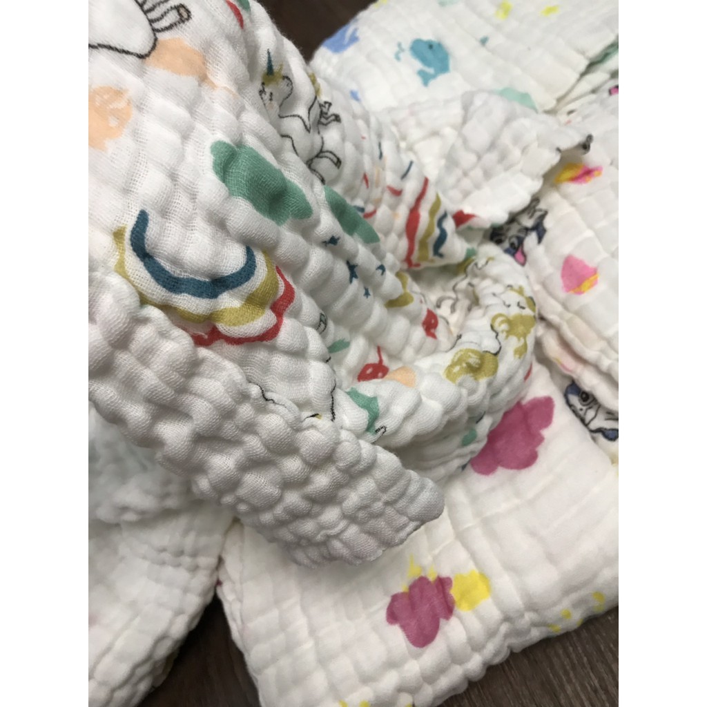 [Được chọn mẫu] Khăn Tắm Nhăn 6 lớp xuất nhật cho bé