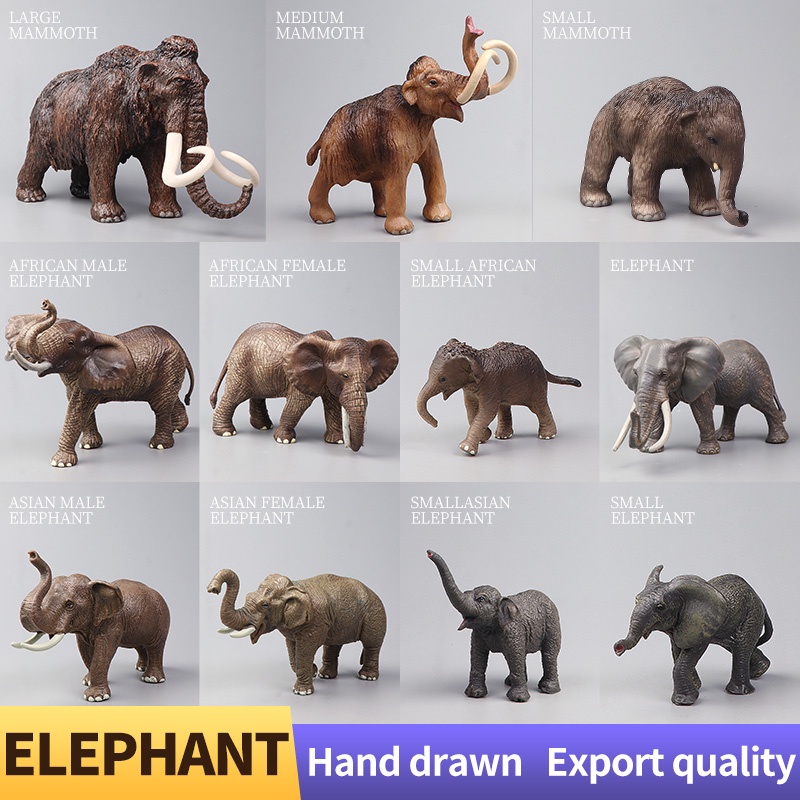 Mô hình voi hoang dã đồ chơi cho bé mới