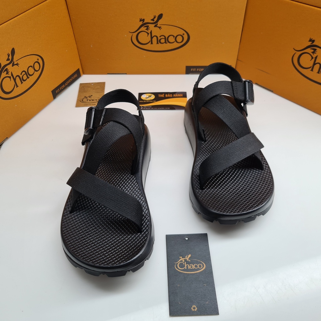 Giày Sandal Chaco Nam - Đen Full TG-6801, Dép Sandal Chaco Bảo hành 12 tháng [ ẢNH THẬT + VIDEO ]