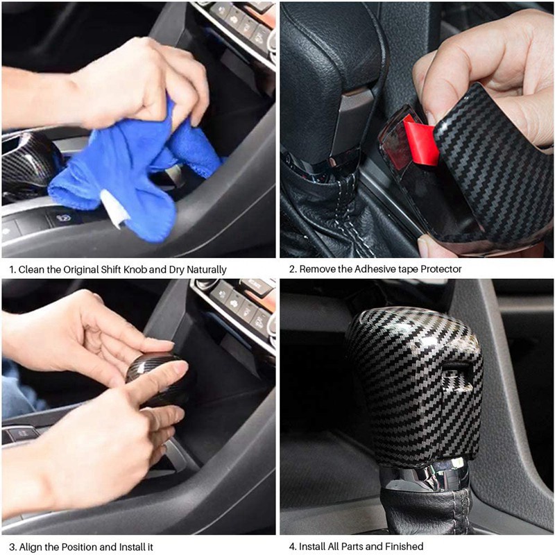 Viền Bọc Cần Số Bằng Sợi Carbon Cho Xe Hơi Honda 10th Civic 2016-2020