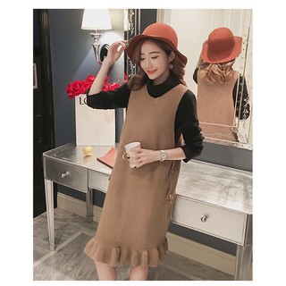 Đầm Bầu - Sét Yếm Len Đuôi Cá Phối Khuy
