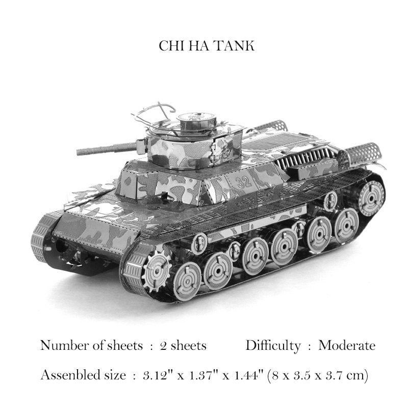 [Mã LIFETOYS1 giảm 30K đơn 99K] 3D Metal Puzzle Model Tank Jigsaw Kids Educational Toys