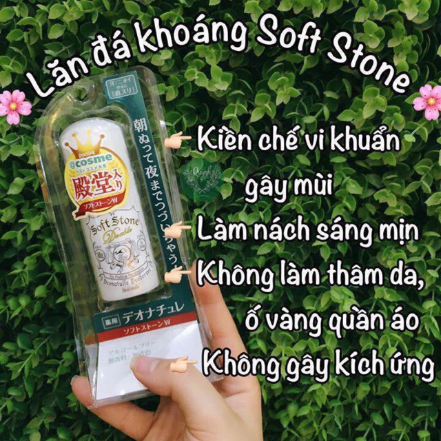 (Có video mua hàng) Lăn nách đá khoáng khử mùi Soft Stone Nhật Deonatulle 20g (mẫu 2020)