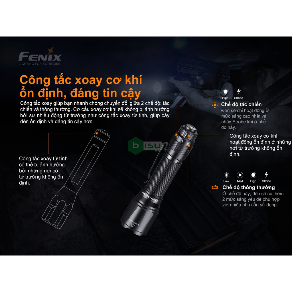 CHÍNH HÃNG PHÂN PHỐI - Đèn pin Fenix - TK11 Tactical - 1600 Lumens