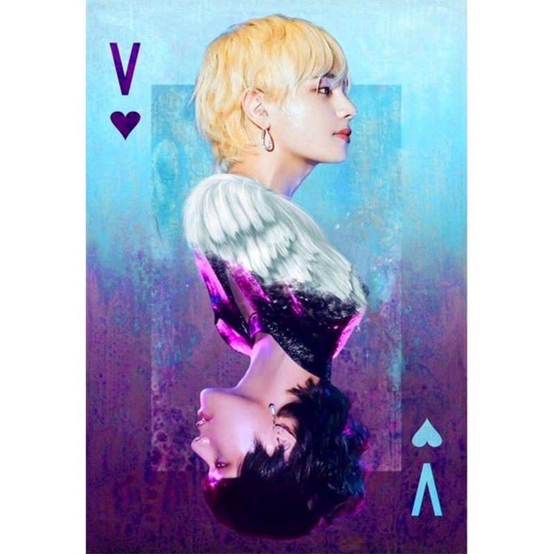 Tranh đính đá các thành viên BTS có đầy đủ dụng cụ