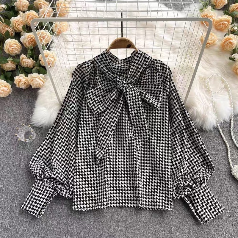 ÁO SƠ MI TAY BỒNG CỔ NƠ