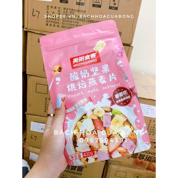 Các loại Ngũ Cốc Sữa Chua Hoa Quả Meizhoushike và Zhonglanke 400g