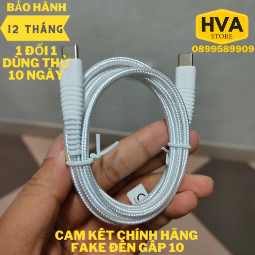 Cáp dù C to C độ dài 1M Chính Hãng Ravpower hỗ trợ sạc nhanh PD - RP-CB047 - Bảo Hành 12 tháng